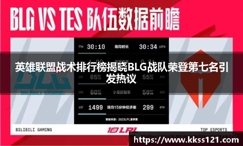 英雄联盟战术排行榜揭晓BLG战队荣登第七名引发热议